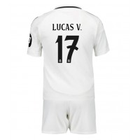 Dječji Nogometni Dres Real Madrid Lucas Vazquez #17 Domaci 2024-25 Kratak Rukav (+ Kratke hlače)